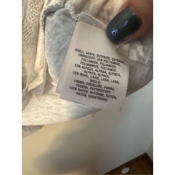 Anthropologie KNITTED & KNOTTED Alessia Alpaca Blend Layered Sweater V-Neck XS - Picture 6 of 8